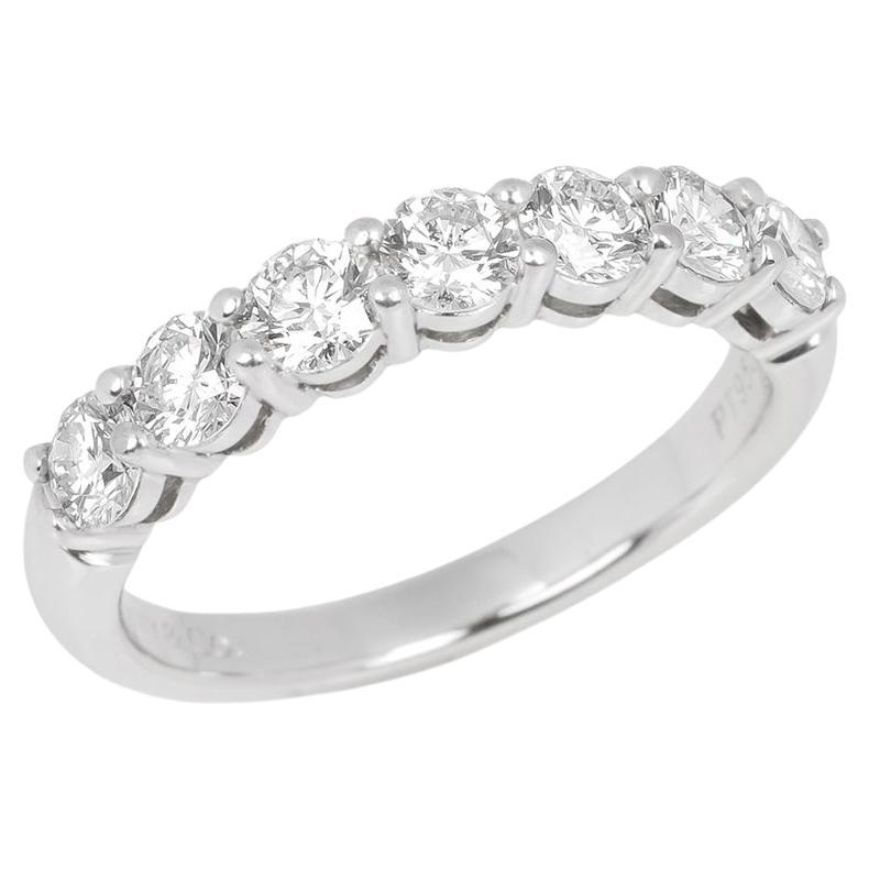 Tiffany & Co. 0.91 Carat Brilliant Cut Diamond Platinum Eternity Ring For Sale