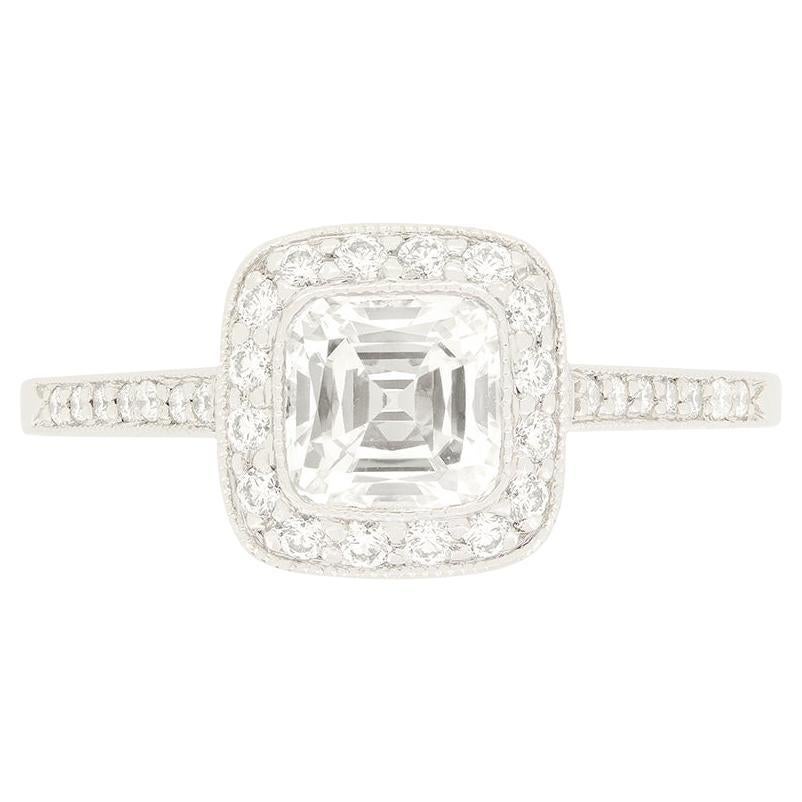 Tiffany & Co. 0,91 Karat Diamant-Halo-Ring