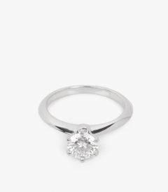 Tiffany & Co. 0.92ct Brilliant Cut Diamond Platinum Ring