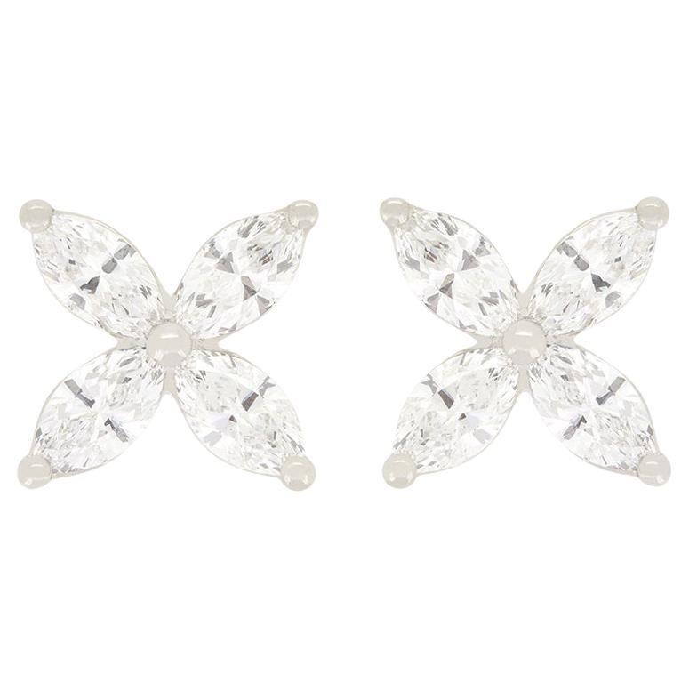 Tiffany & Co. 0.92ct Diamond ‘Victoria’ Earrings For Sale