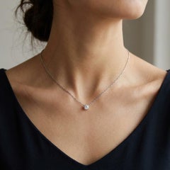 Tiffany & Co 0.95ct G VVS1 Round Brilliant Diamond Platinum Solitaire Pendant