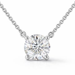 Tiffany & Co 0.95ct G VVS1 Round Brilliant Diamond Platinum Solitaire Pendant