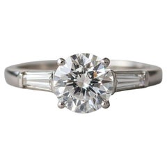 Tiffany
Co. 1 Carat Diamond Platinum Three-Stone Engagement Ring