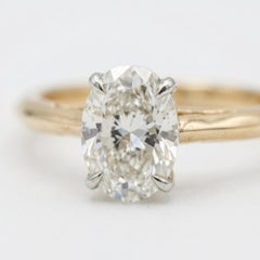 Tiffany & Co. Solitär-Verlobungsring mit einem ovalen Diamanten von 1 Karat
