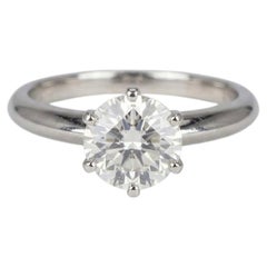 Tiffany & Co. 1 Carat Round Diamond Solitaire Engagement Ring