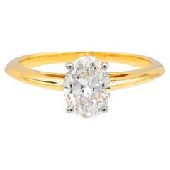 Tiffany & Co. 1 ct Oval Cut Diamond Solitaire Engagement Ring