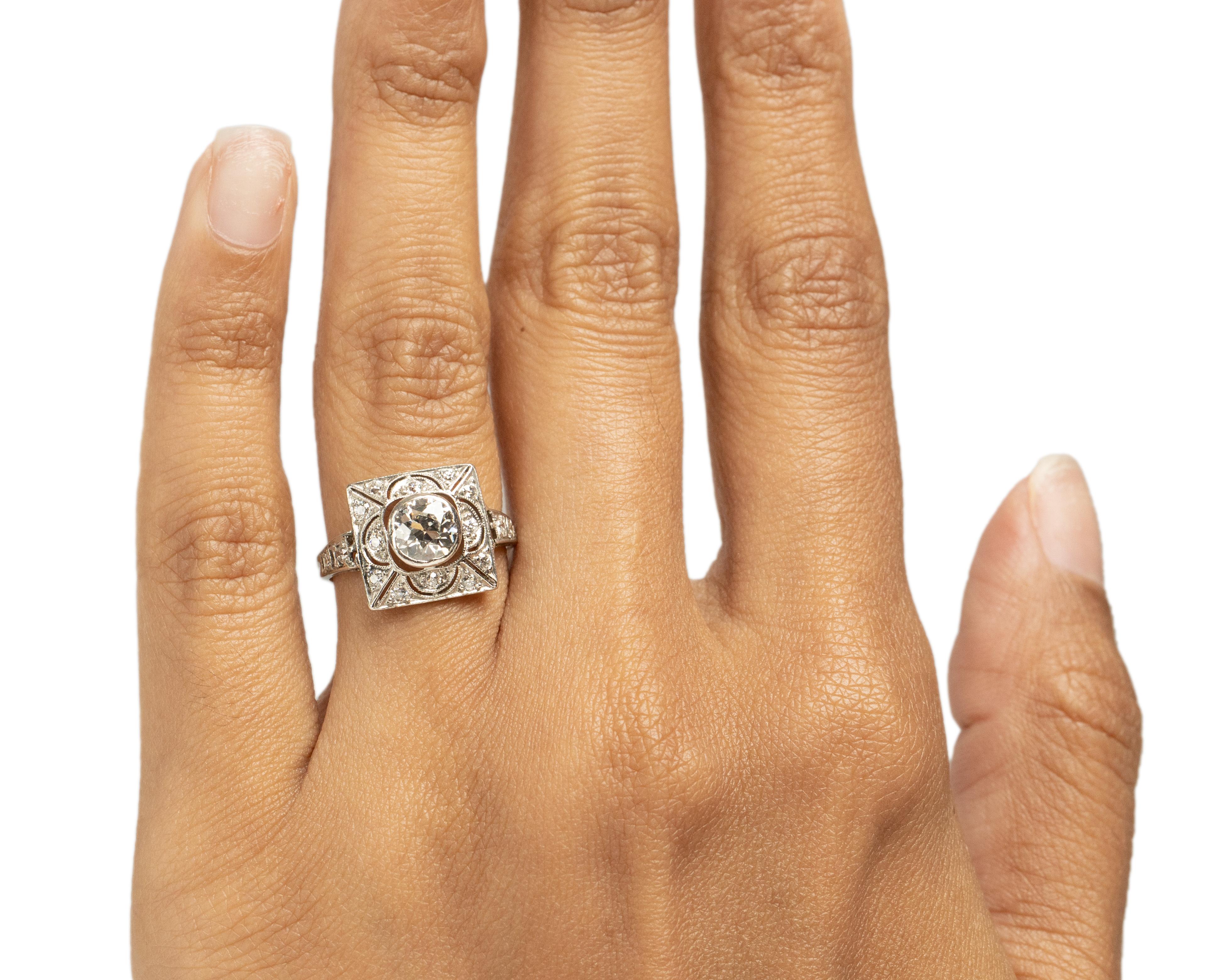 Tiffany & Co 1.00 Carat Art Deco Platinum Engagement Ring In Excellent Condition In Atlanta, GA