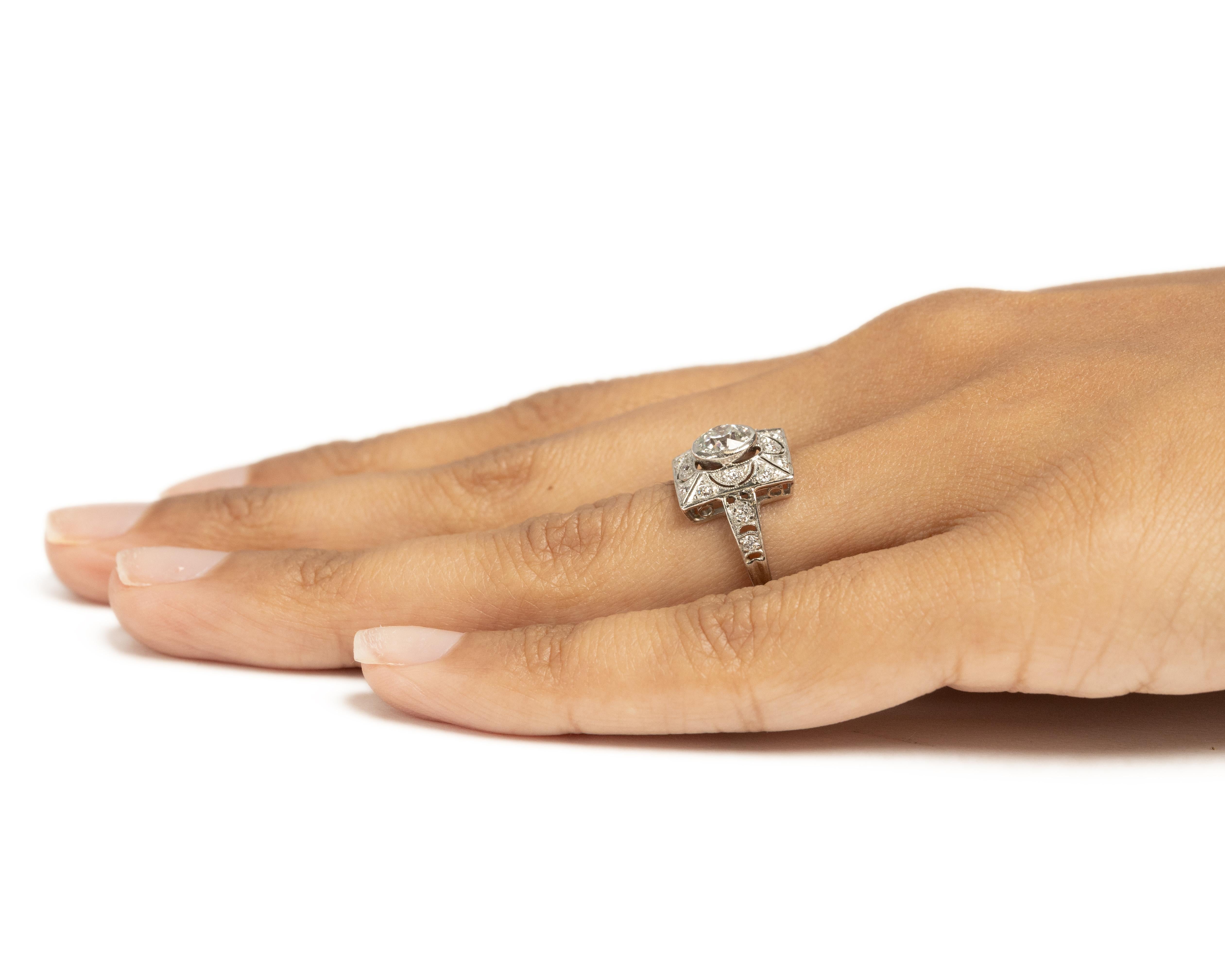Tiffany & Co 1.00 Carat Art Deco Platinum Engagement Ring 1