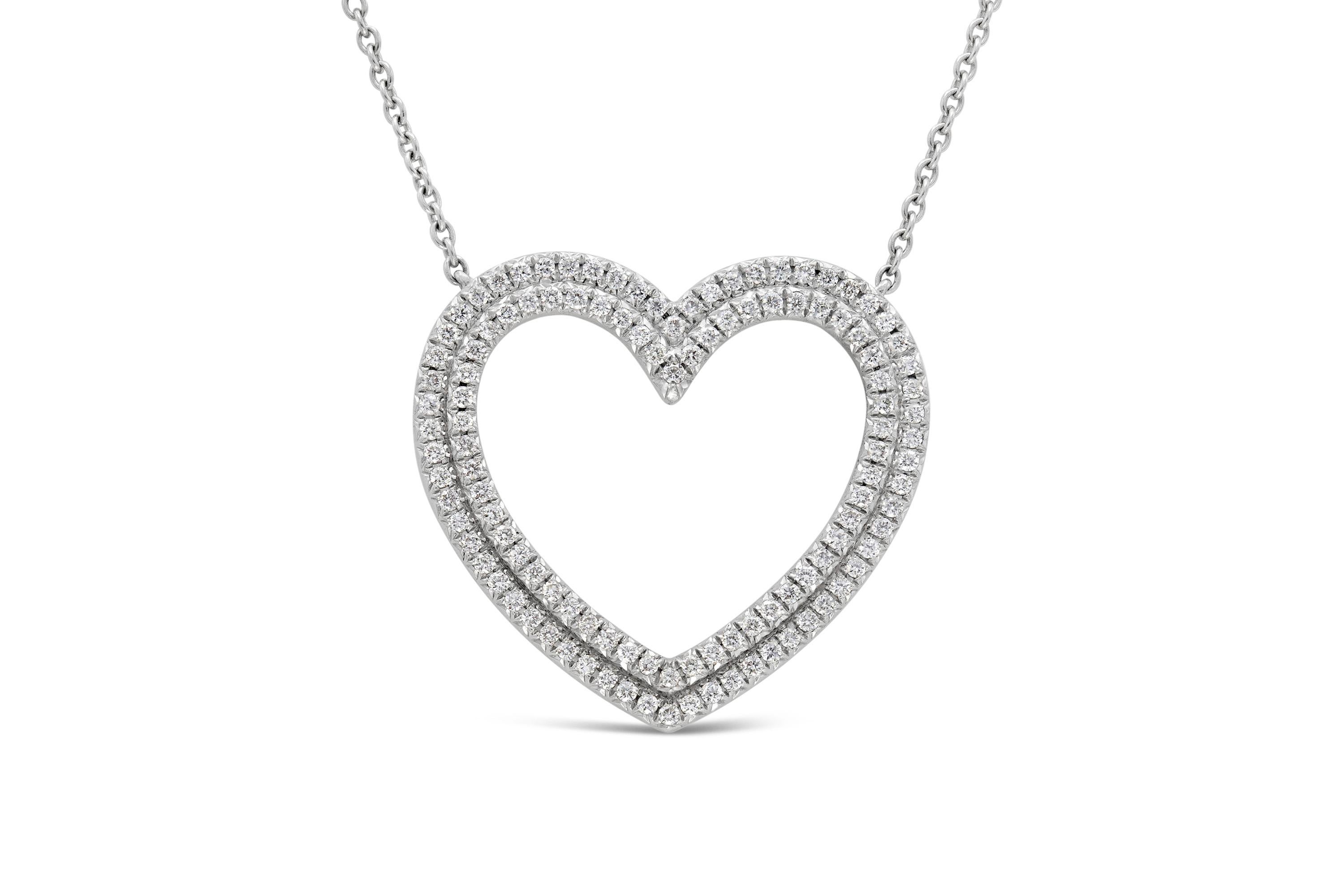 Finely crafted in platinum with 1.00 carats of Round Brilliant cut diamonds.
Signed by Tiffany & Co.
19.5 inches long