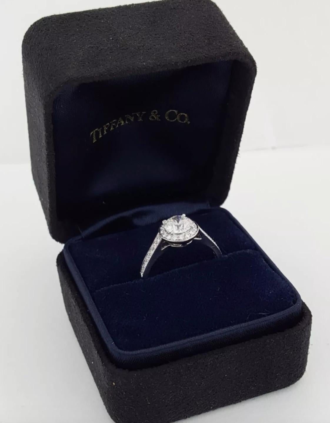 Tiffany & Co., 1.00 Carat Diamond Soleste Halo Engagement Ring 1