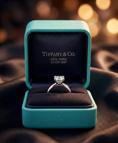Tiffany & Co. 1.00 Carat Princess Cut Diamond Platinum Ring