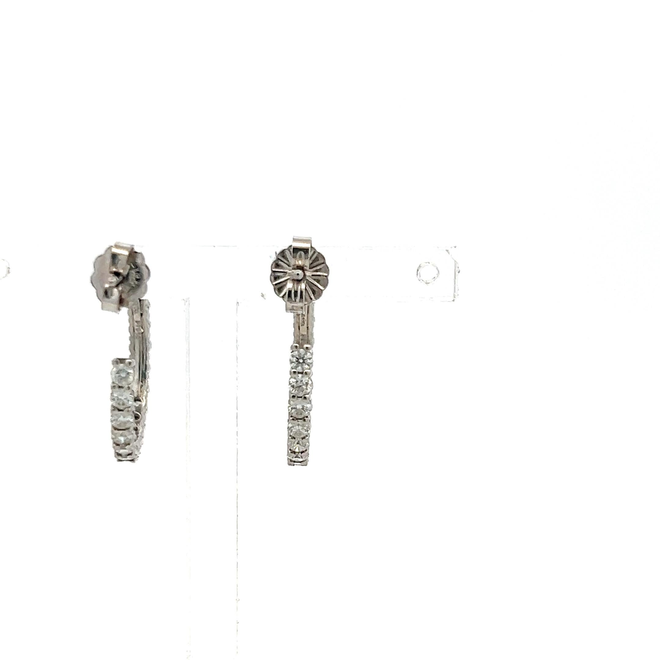 Taglio brillante Tiffany & Co. 1,00 Carati Rotondi Brillanti F VS Diamanti in Platino Orecchini a cerchio in vendita