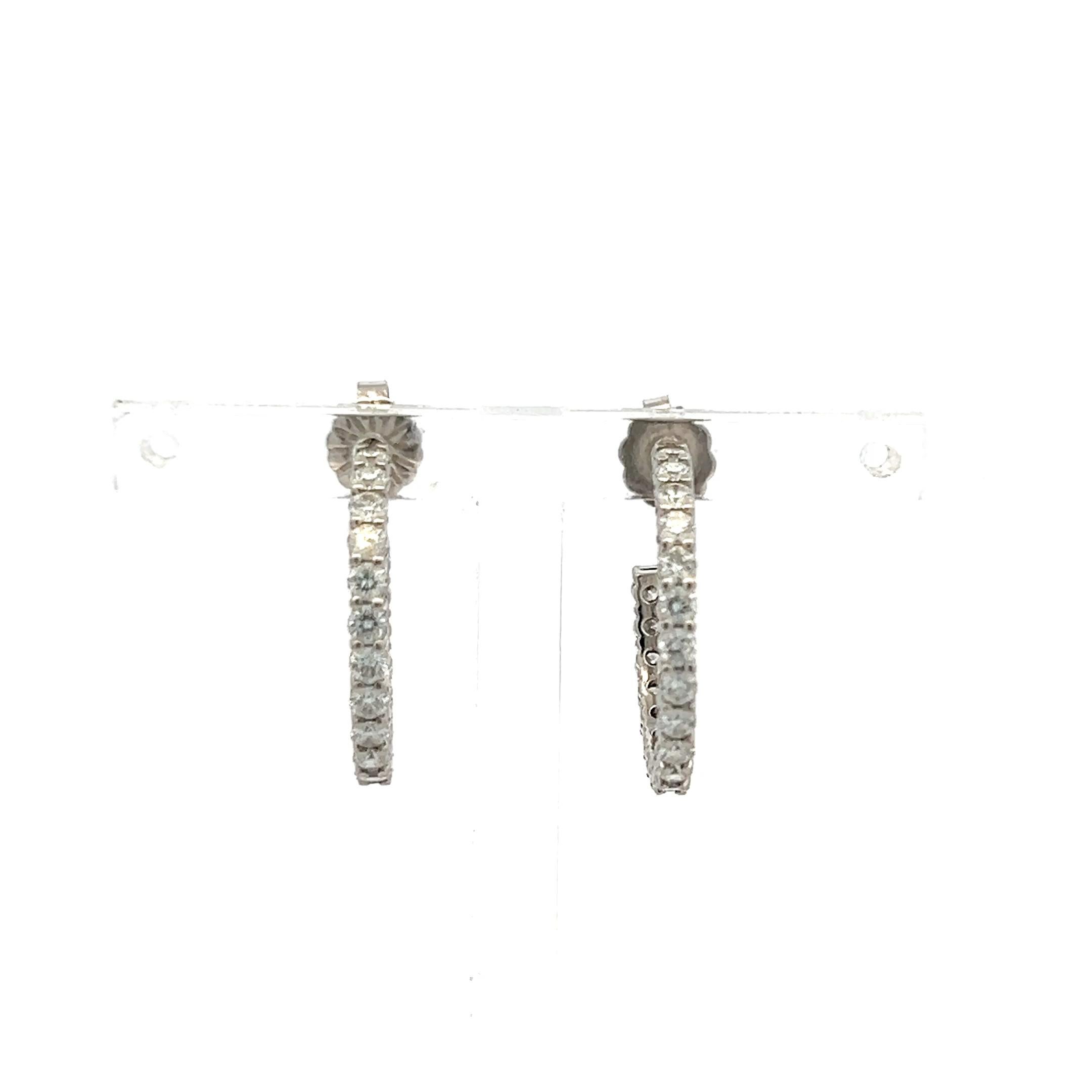 Donna Tiffany & Co. 1,00 Carati Rotondi Brillanti F VS Diamanti in Platino Orecchini a cerchio in vendita