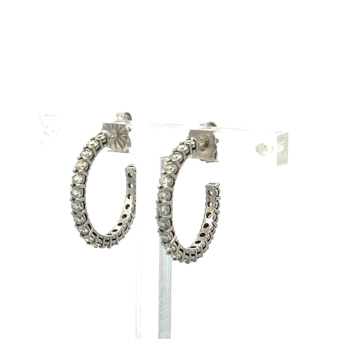 Tiffany & Co. 1,00 Carati Rotondi Brillanti F VS Diamanti in Platino Orecchini a cerchio in vendita 1
