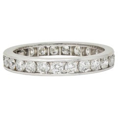 Tiffany & Co. 1.00 CTW Diamant Platin Eternity Contemporary Hochzeit Band Ring