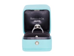 Tiffany & Co 1.01 Carat Cushion Brilliant F VVS2 Diamond Platinum Halo Ring