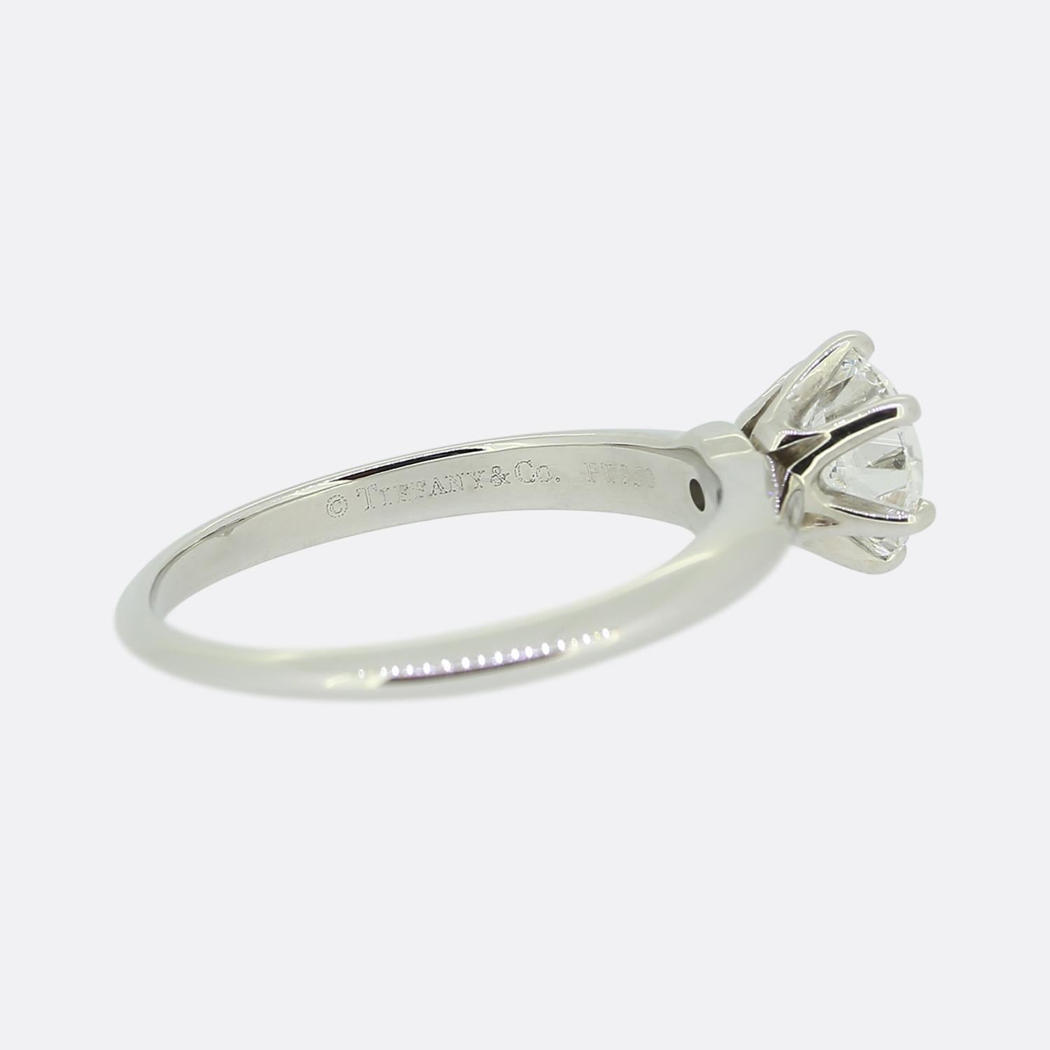 Tiffany & Co. 1.01 Karat Diamant-Verlobungsring für Damen oder Herren im Angebot