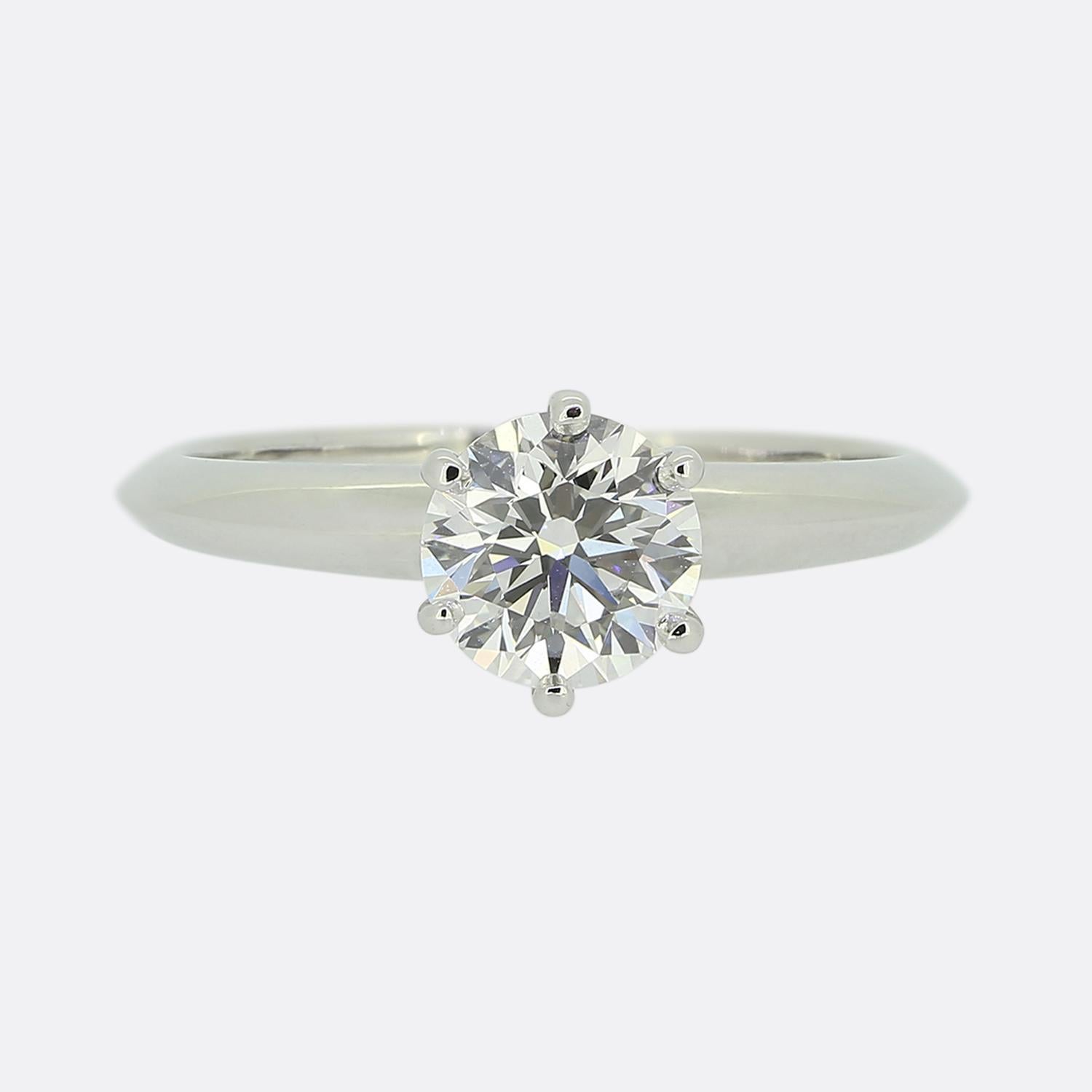Tiffany & Co. 1.01 Karat Diamant-Verlobungsring im Angebot 1