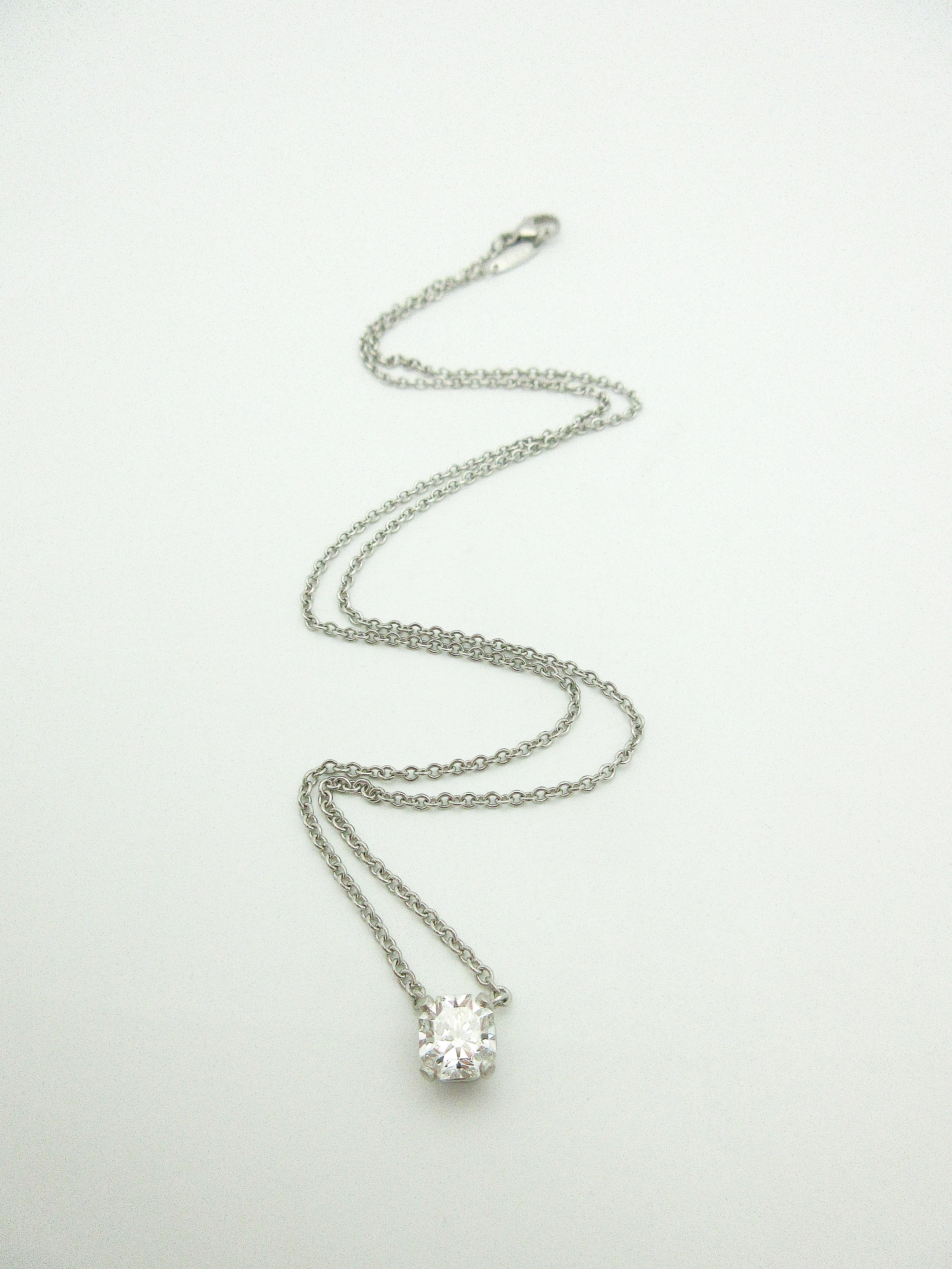tiffany 1 carat diamond necklace