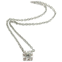 Tiffany & Co. Collier solitaire en diamant 1::01 carat GIA Platine