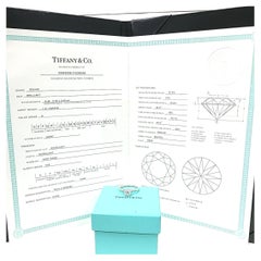 Tiffany & Co. 1,01 Karat Runder Brillant H VS2 Diamant Platin Verlobungsring