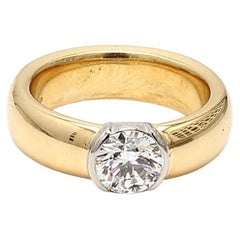 Tiffany & Co Anillo de compromiso de oro amarillo de 18 quilates con un diamante redondo G VS1 de 1,01 quilates
