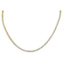 Tiffany & Co. 10.18 CTW Diamond 18 Karat Yellow Gold Victoria Riviera Necklace