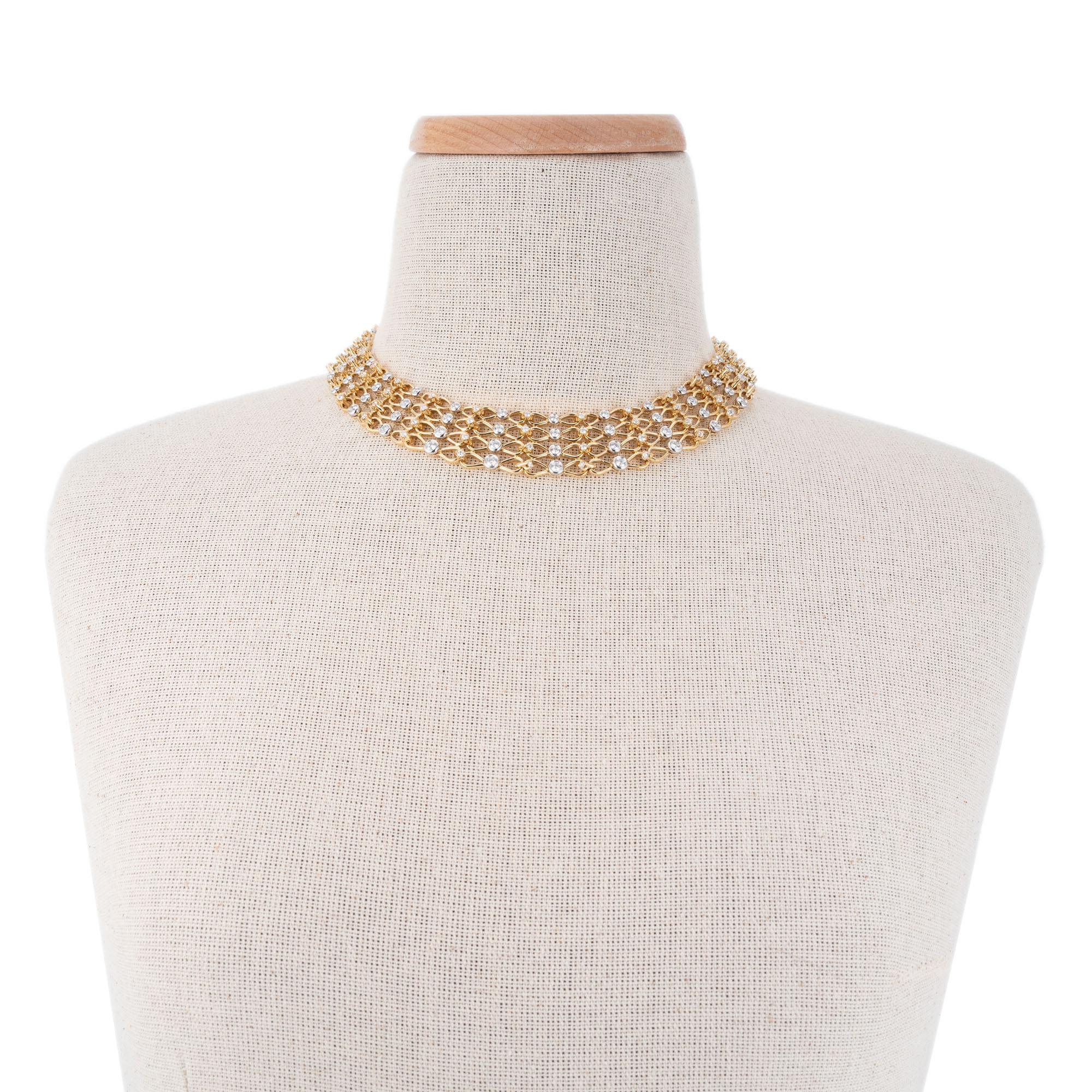 Tiffany & Co. 10.2 Carat Diamond Platinum Yellow Gold Collar Necklace In Excellent Condition In Stamford, CT