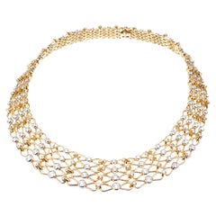 Tiffany & Co. 10.2 Carat Diamond Platinum Yellow Gold Collar Necklace