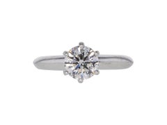 Tiffany & Co 1.02 Carat Round Brilliant G VS2 Diamond Platinum Engagement Ring (bague de fiançailles en platine)