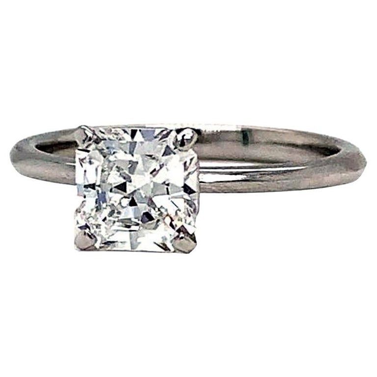 Tiffany and Co 1.03 Carat Radiant Cut Diamond Solitaire Platinum Engagement  Ring For Sale at 1stDibs | radiant cut diamond tiffany, square radiant cut  diamond, radiant cut engagement rings tiffany