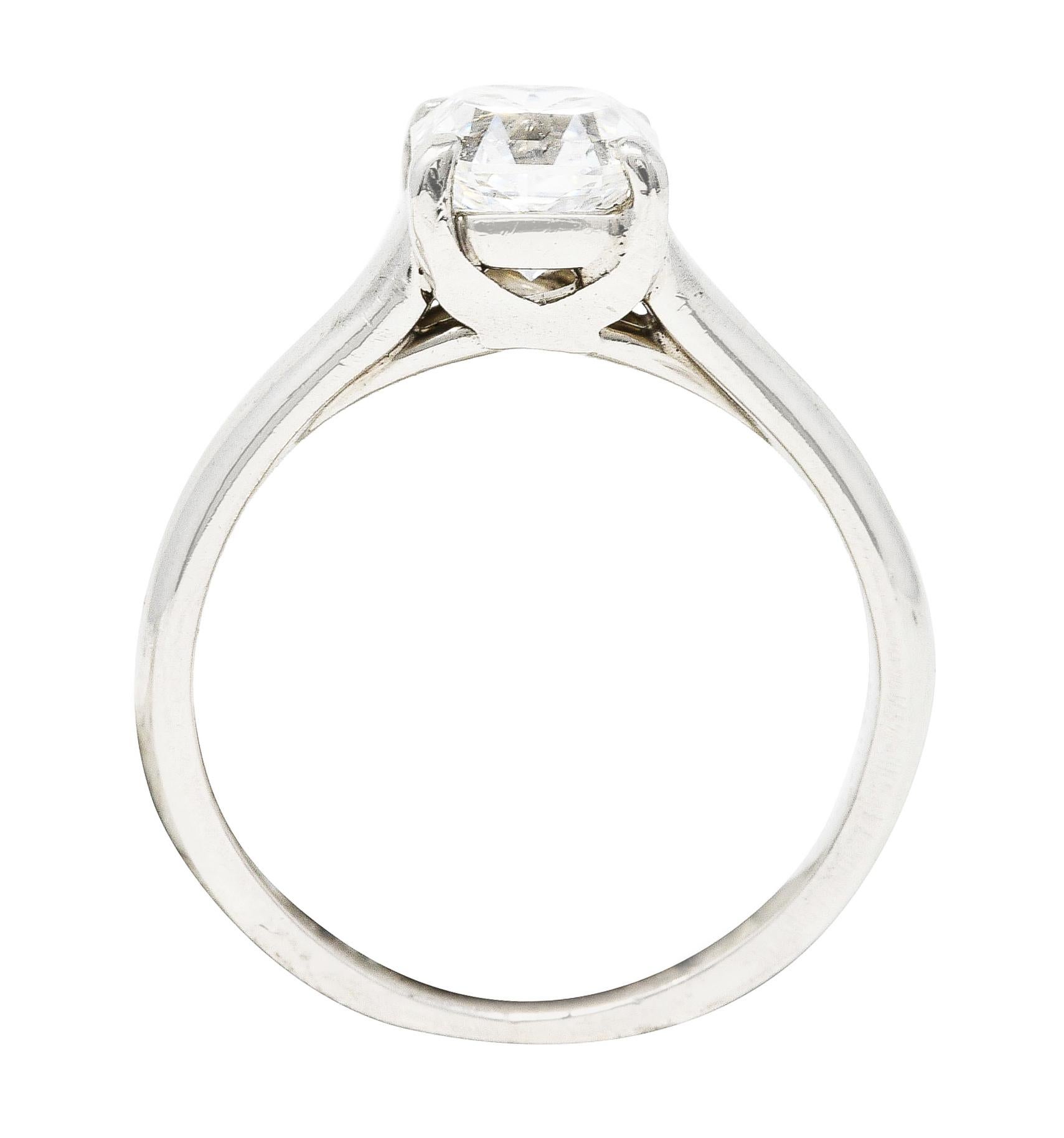Tiffany & Co. Bague de fiançailles solitaire en platine avec diamant Lucida de 1,03 carat certifié GIA en vente 1