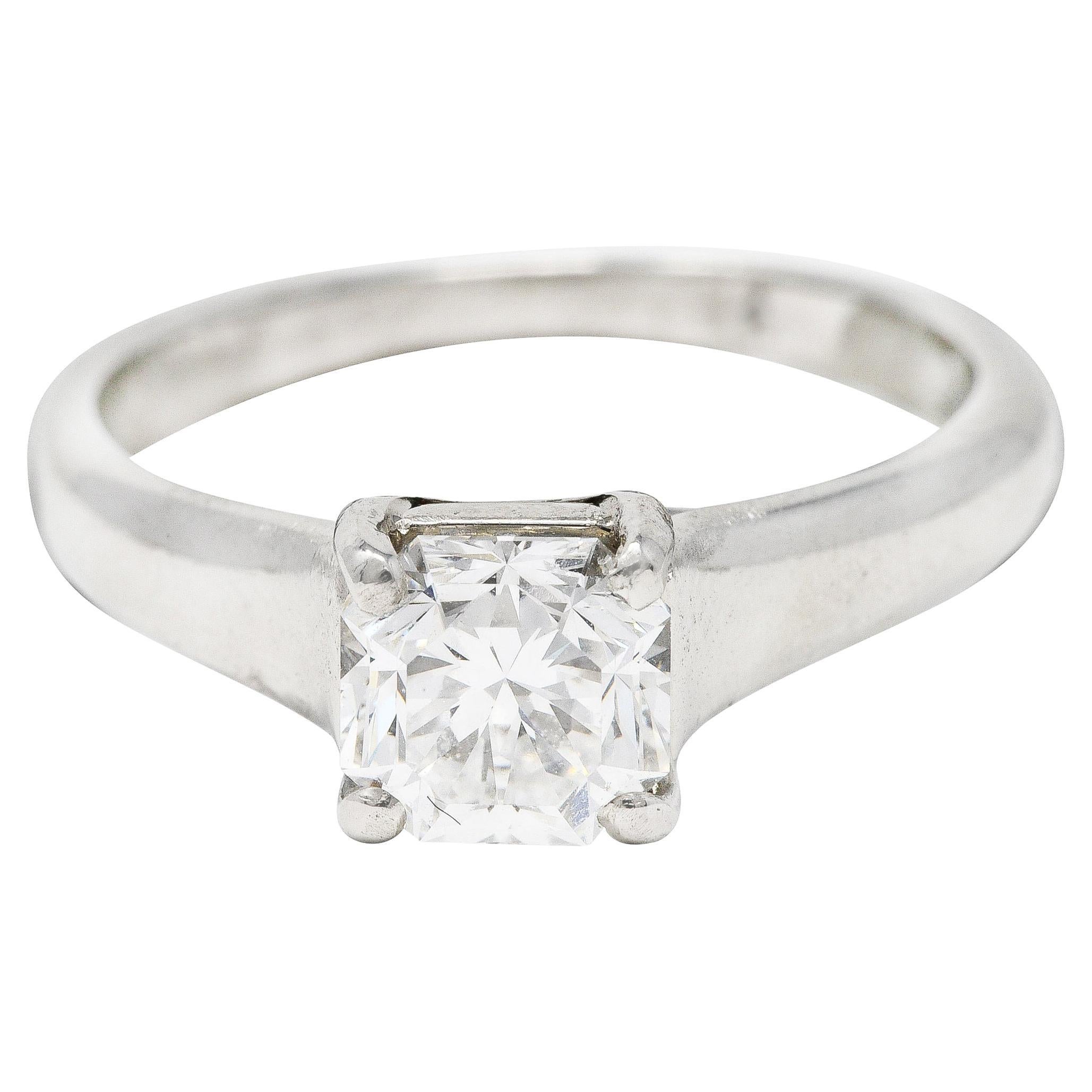 Tiffany & Co. Bague de fiançailles solitaire en platine avec diamant Lucida de 1,03 carat certifié GIA en vente