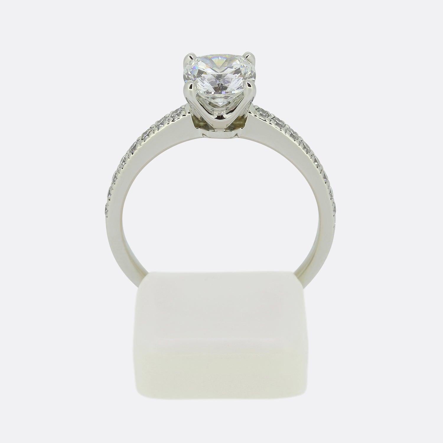 Women's Tiffany & Co. 1.04 Carat Diamond Engagement Ring For Sale