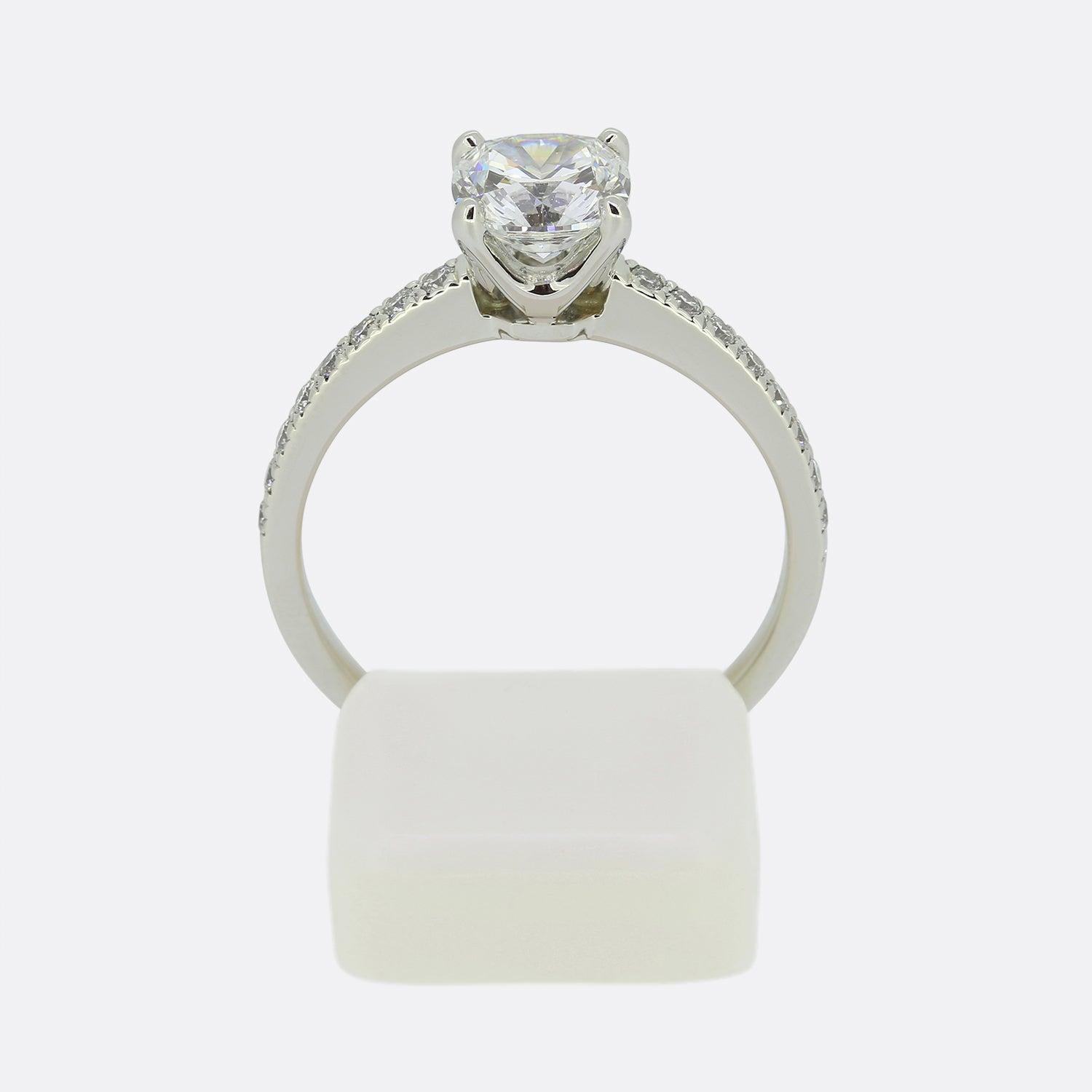 Women's Tiffany & Co. 1.04 Carat Diamond Engagement Ring For Sale