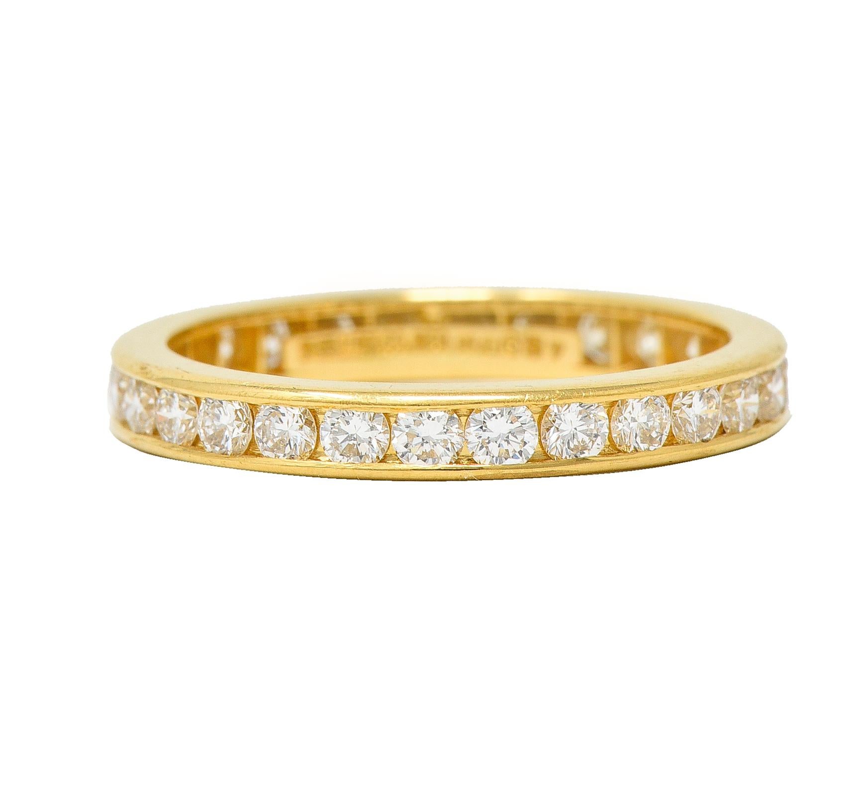 Tiffany and Co. 1.04 CTW Diamond 18 Karat Yellow Gold Eternity Band ...