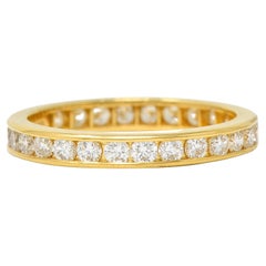 Tiffany & Co. 1.04 CTW Diamond 18 Karat Yellow Gold Eternity Band Ring