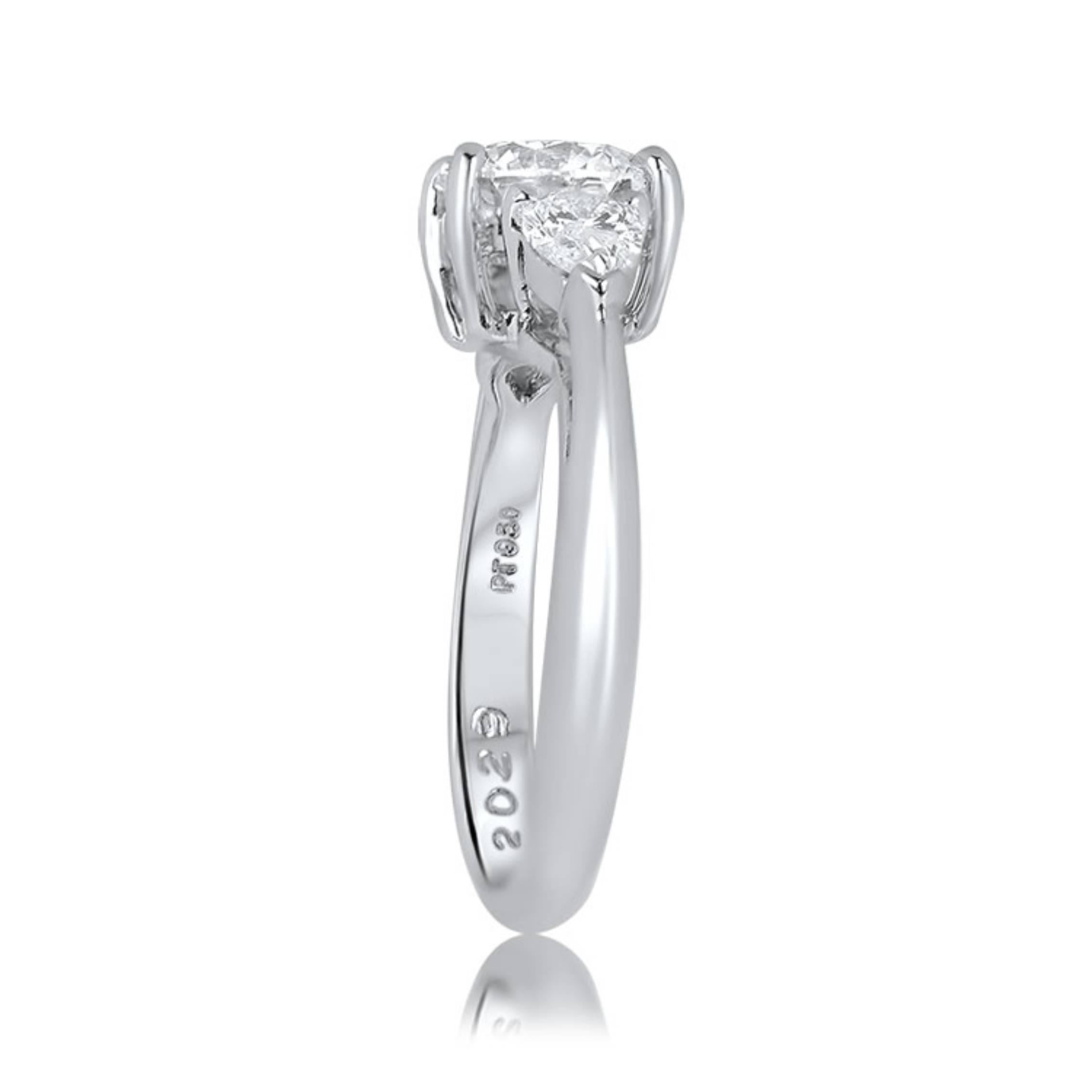 Women's Tiffany & Co. 1.04ct Brilliant Cut Diamond Engagement Ring, G Color, Platinum