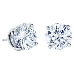 Tiffany & Co. 1.04ct Round Brilliant Diamond Stud Earrings E Color VS1 Clarity