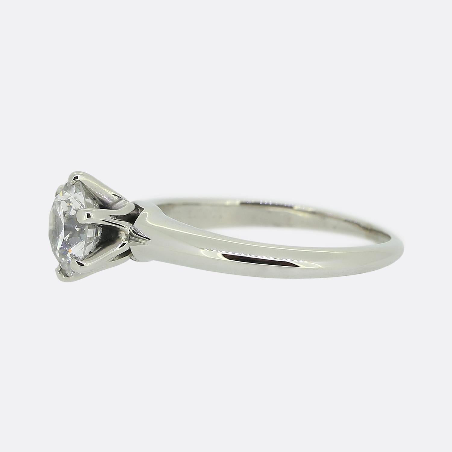 Bague de fiançailles Tiffany & Co. avec diamants de 1.05 carats Bon état - En vente à London, GB