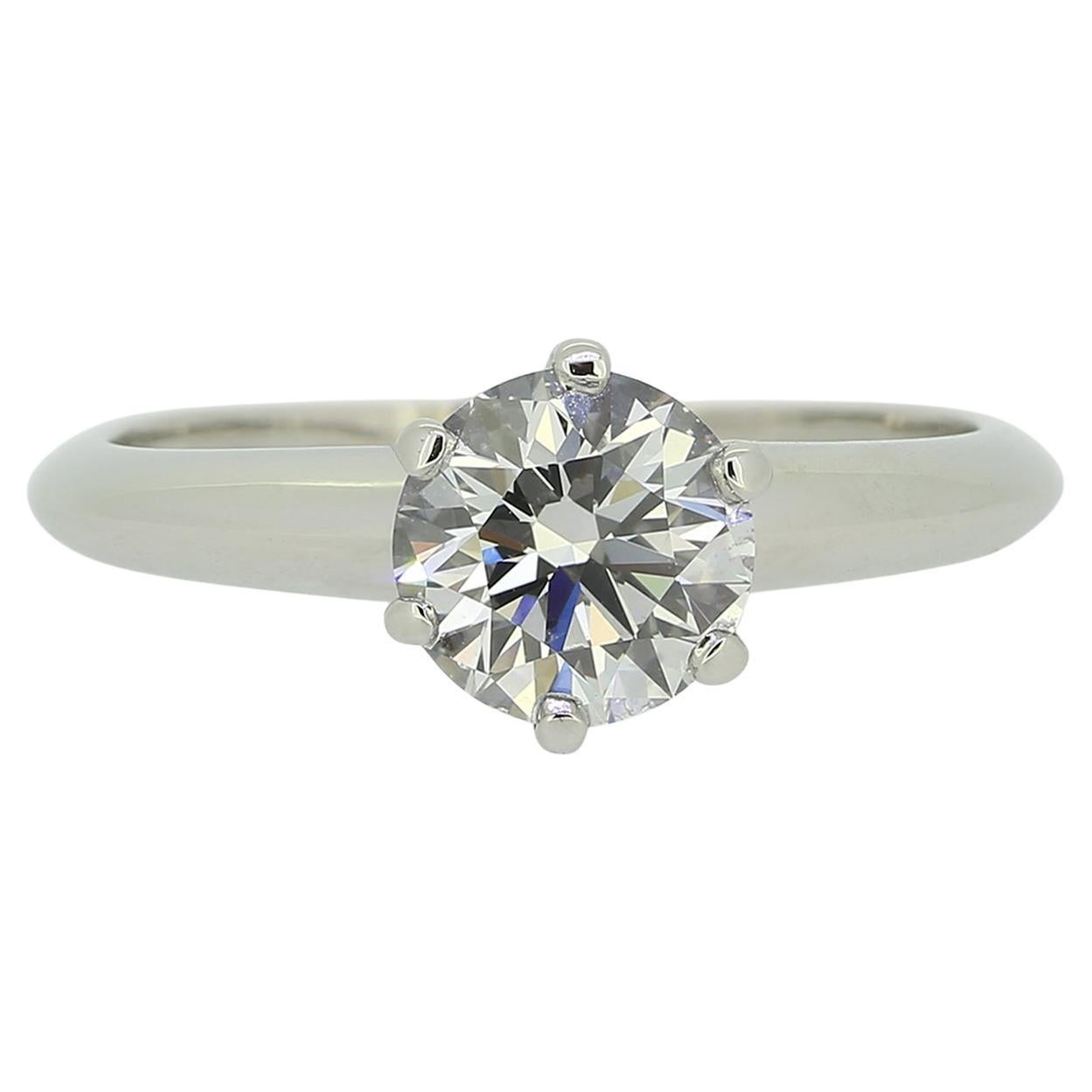 Bague de fiançailles Tiffany & Co. avec diamants de 1.01 carats en vente