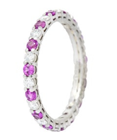 Tiffany & Co. 1::05 Karat Diamant Rosa Saphir Platin Eternity Band
