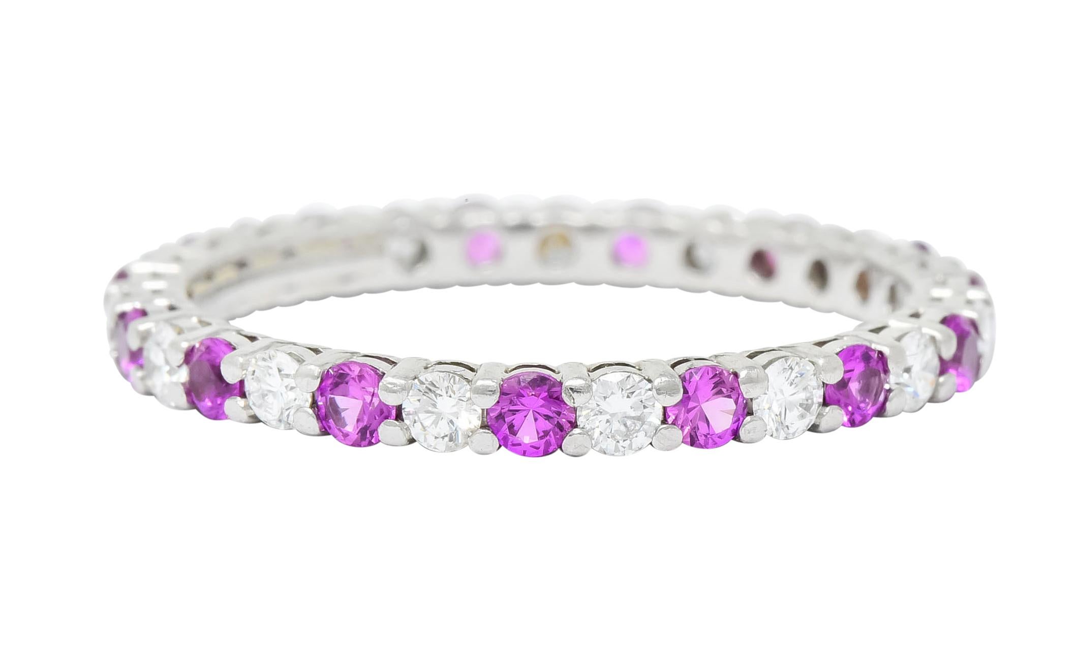 pink sapphire eternity band