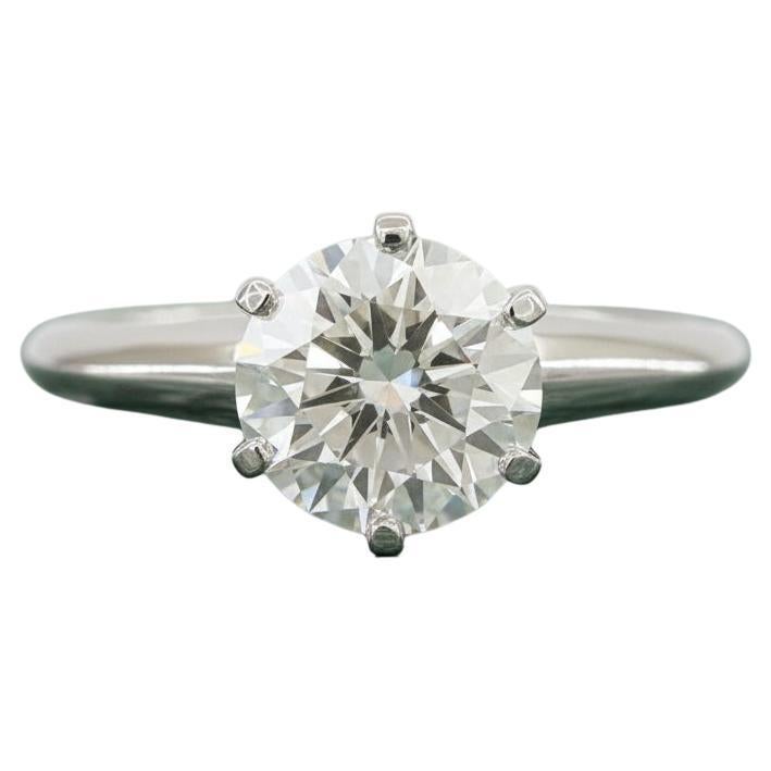Tiffany & Co. 1.05 Carat Round Brilliant Cut Diamond Platinum Engagement Ring