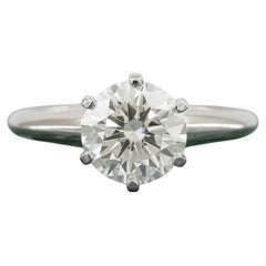 Tiffany & Co. 1.05 Carat Round Brilliant Cut Diamond Platinum Engagement Ring