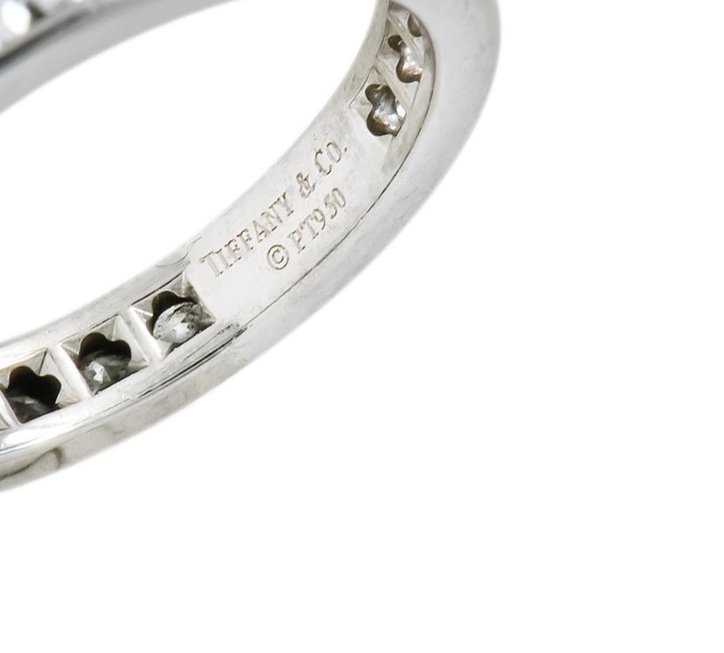 Women's or Men's Tiffany & Co. 1.05 Carat Round Brilliant Cut Diamond Platinum Eternity Band Ring