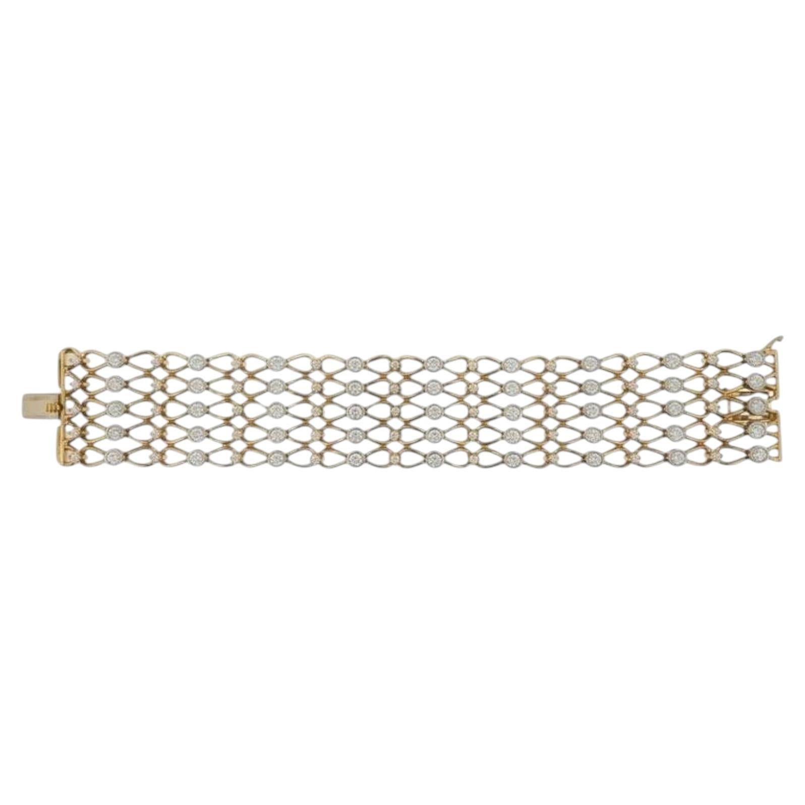 Tiffany & Co. 10.50 Carat Diamond Bracelet 18k For Sale