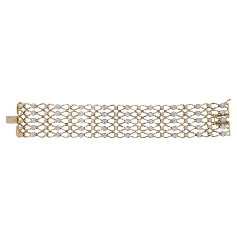 Tiffany & Co. 10.50 Carat Diamond Bracelet 18k For Sale