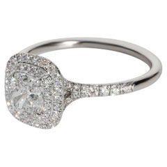 Tiffany & Co. 1.07 ct Cushion Diamond Soleste Double Halo Engagement Ring