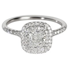 Tiffany & Co. 1.07 ct Cushion Diamond Soleste Double Halo Engagement Ring